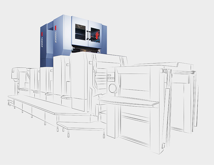 MK 1020CF 冷燙單元
技術(shù)描述：冷燙印技術(shù)
在膠印機(jī)上加裝冷燙單元，完成先燙后印或先印后燙，擺桿跳步能有效節(jié)約電化鋁。